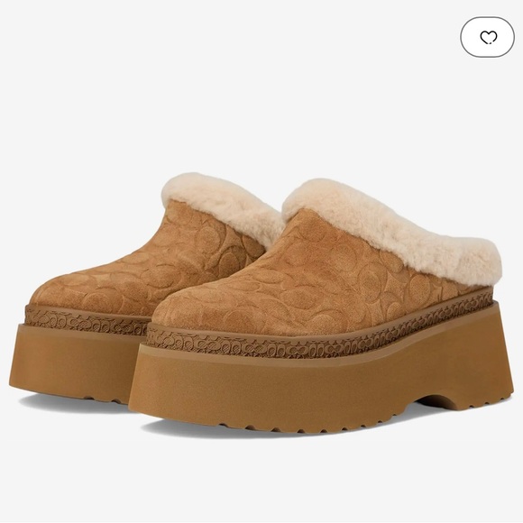 COACH Cecelia Clog in Signature Suede – Size 7B, Brown – Chic & Cozy! - Picture 6 of 6